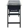 vidaXL Portable Camping BBQ Grill Steel 23.6"x8.9"x13"