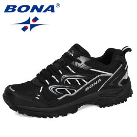 BONA 2022 New Designers Popular Sneakers Hiking Shoes Men Outdoor Trekking Shoes Man Tourism Camping Sports Hunting Shoes Trendy (Color: Charcoal grey S gray, size: 8.5)